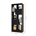 Estantes Com Livreiro E Multiuso Atenas Preto Fosco E Ebano R