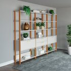 Estantes Para Livros 3 Unidades 100% Mdf Dalla Freijó/off Whi