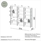 Estantes Para Livros 3 Unidades 100% Mdf Dalla Freijó/off Whi