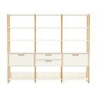 Estantes Para Livros 3 Unidades 100% Mdf Dalla Freijó/off Whi