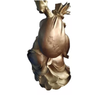 Estátua Buda Gordo Dourado Gg