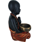 Estátua Buda Menino Com Castiçal 05028