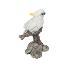 Estátua Calopsita Branco No Galho Pequeno