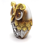 Estátua Coruja Da Sabedoria Dourada Decoração Luxo Para Sala