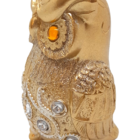 Estátua Coruja Da Sabedoria Proteção Dourada Decoração Luxo