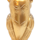 Estátua Coruja Da Sabedoria Proteção Dourada Decoração Luxo