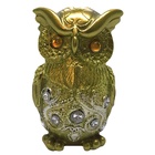 Estátua Coruja Da Sabedoria Proteção Dourada Decoração Luxo