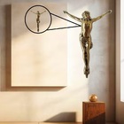 Estátua Cristo (jesus) Alumínio Fundido Pintura Ouro Velho