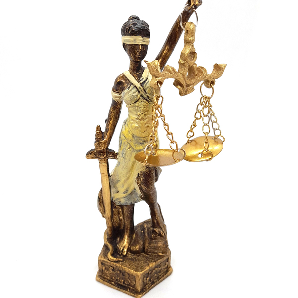 Estátua Dama Da Justiça Têmis Deusa 15 Cm Símbolo Do Direito