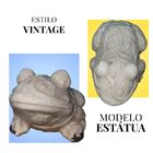 Estátua Decorativa De Cerâmica  Sapo Com Relevo
