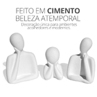 Estátua Decorativa Jogo 3pçs Artesanais Família Em Cimento