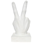 Estatua Decorativa Paz E Amor Artesanal 17cm Em Cimento