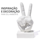 Estatua Decorativa Paz E Amor Artesanal 17cm Em Cimento