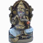 Estatua Enfeite Deus Ganesha P Branco Costas Lisa Plana