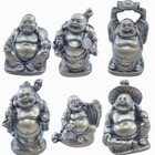 Estatua Imagem De Buda Mini C/ 6 Importado