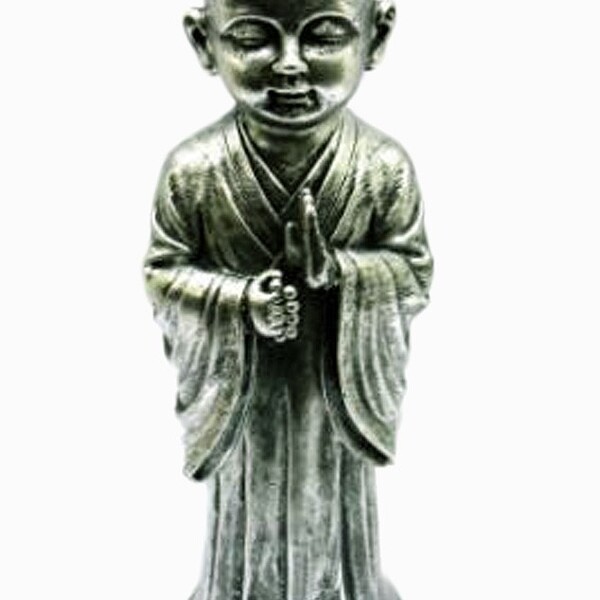 Estatua Imagem De Buda Prata Em Pé Importado