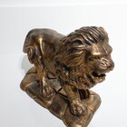 Estátua Leão De Resina Dourado
