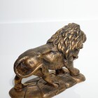 Estátua Leão De Resina Dourado