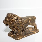 Estátua Leão De Resina Dourado