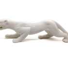 Estátua Pantera Leopardo Porcelana Decorativa Sala Casa 20cm