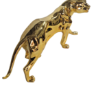 Estatua Resina  Jaguar Dourada Animal Decorativo