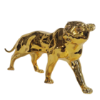 Estatua Resina  Jaguar Dourada Animal Decorativo