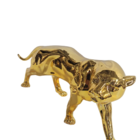 Estatua Resina  Jaguar Dourada Animal Decorativo