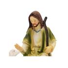 Estátua Resina Pastor De Ovelhas Decorativo Natal Altares