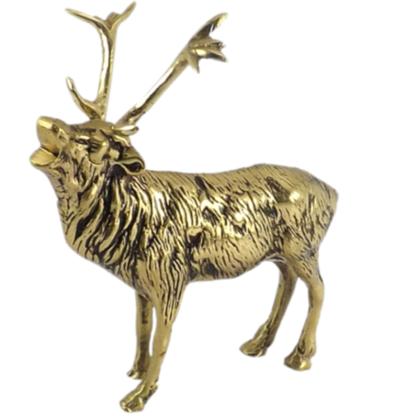 Estatueta Alce Em Latão 100% Reciclado - Decoração De Luxo E