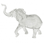 Estatueta De Elefante Em Resina Transparente