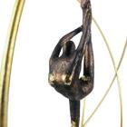 Estatueta De Resina Elby Bailarina No Círculo 53cm Dourado