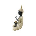 Estatueta De Resina Elby Buddha 23cm Preto E Dourado