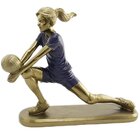 Estatueta Decorativa Jogadora Vôlei Escultura Em Resina 16cm