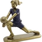 Estatueta Decorativa Jogadora Vôlei Escultura Em Resina 16cm