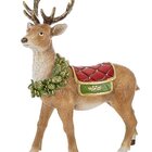 Estatueta Decorativa Rena Natal Enfeite Natalino Resina 28cm