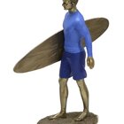Estatueta Decorativa Surfista Prancha Escultura Resina 26cm