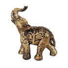 Estatueta Elefante Folhas Bibelô 14025