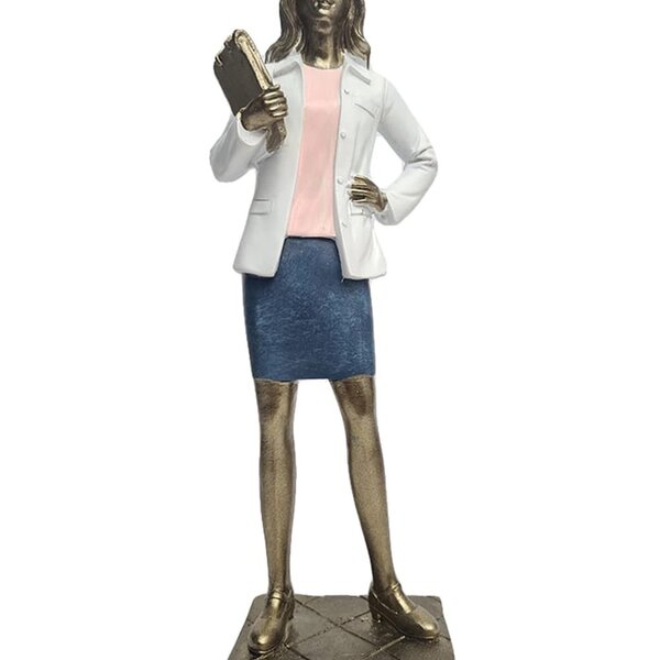 Estatueta Profissão Nutricionista Escultura Em Resina 24cm