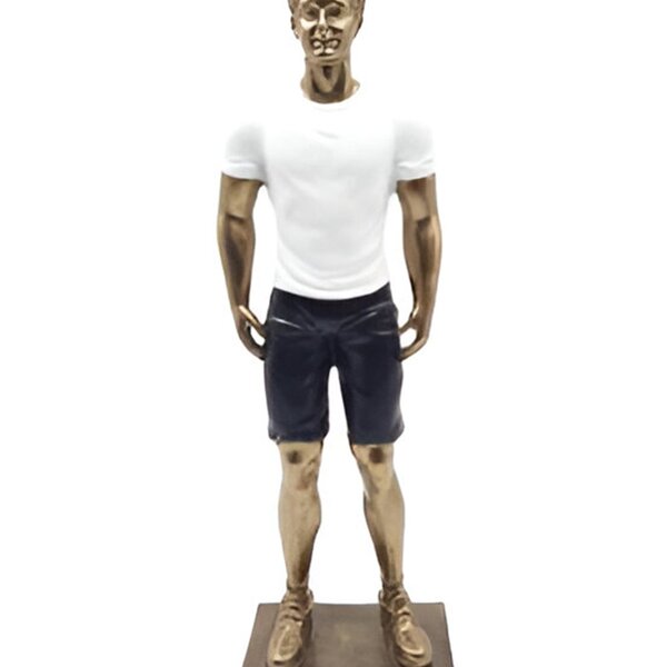 Estatueta Profissão Personal Trainer Escultura Resina 26cm
