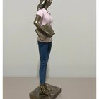 Estatueta Profissão Professora Escultura Enfeite Resina 24cm