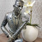 Estatueta Resina Saxofone 28x13 5x42 5cm