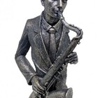 Estatueta Resina Saxofone 28x13 5x42 5cm