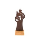 Estatueta Santo Antônio - Preto - 15 Cm