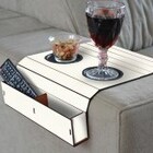 Esteira Bandeja Para Braço De Sofá Com Porta Controle Estampa