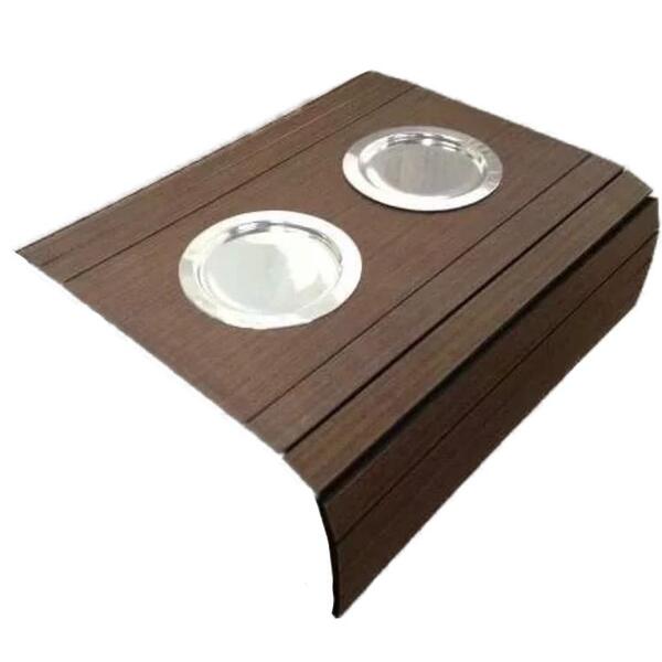 Esteira Bandeja Para Braço Sofá Tabaco Porta Copo Alumínio