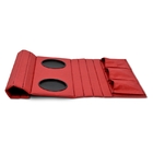 Esteira Bandeja Sofá Porta Copos E Controles Corino Vermelha