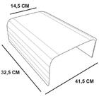 Esteira Bandeja Suporte Reto Flexível Para Braço Sofá Branco