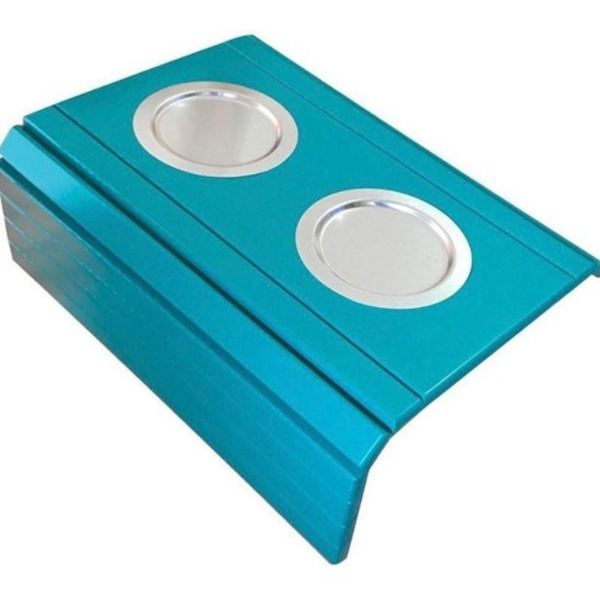 Esteira Decorativa Laqueada Apoio Sofá Alumínio Azul Tiffany