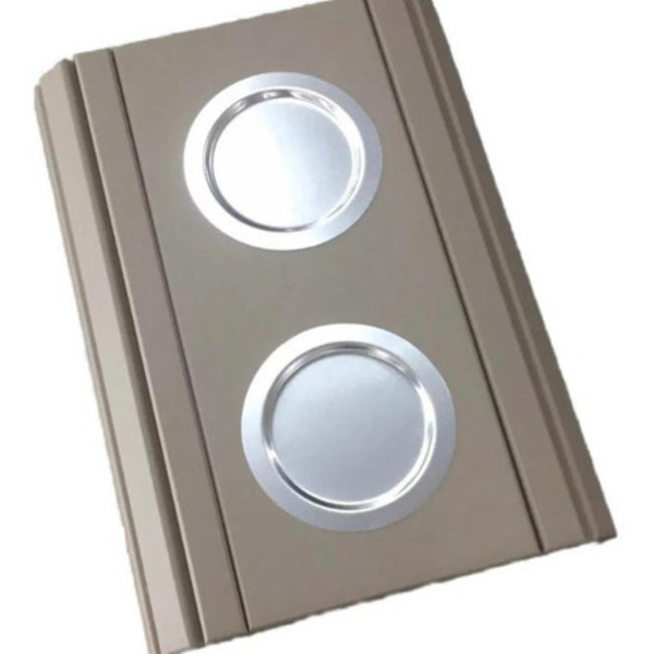 Esteira Decorativa Laqueada Apoio Sofá Copo Alumínio Nude