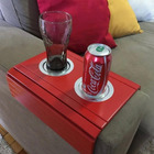 Esteira Decorativa Laqueada Apoio Sofá Copo Alumínio Vermelho